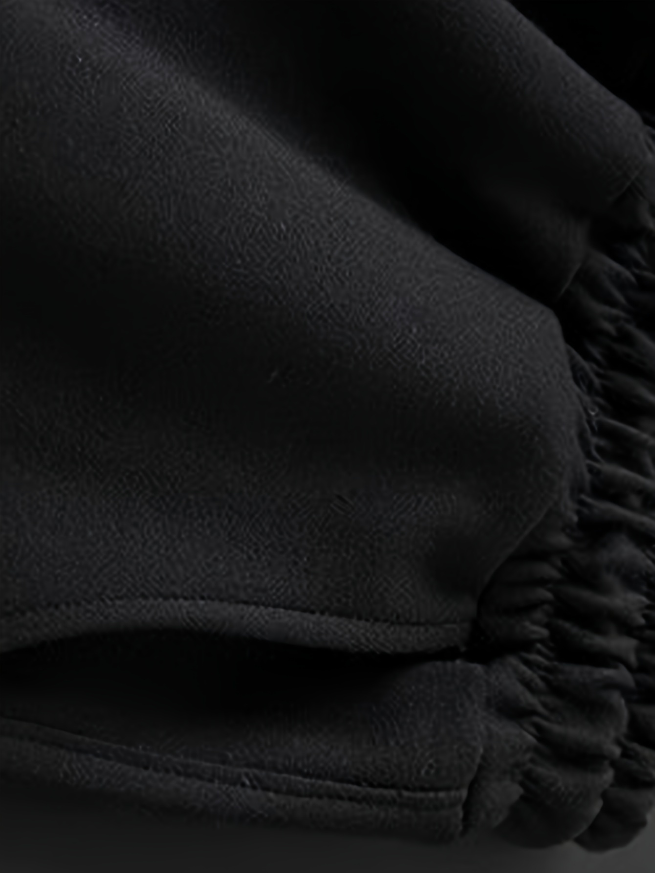 1pc mens casual cotton straight leg pants with drawstring waist solid color regular fit stretch knit fabric comfortable soft for weekend casual outdoor wear details 4