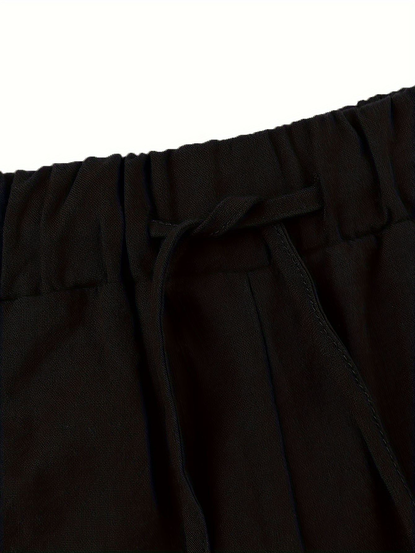 mens casual relaxed version of trousers solid color haren pants details 3