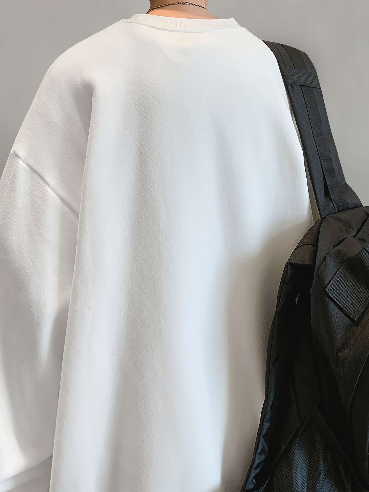 casual geometric sweatshirt for men polyester knit fabric long sleeve regular fit round neck comfortable and trendy unisex hoodie details 7