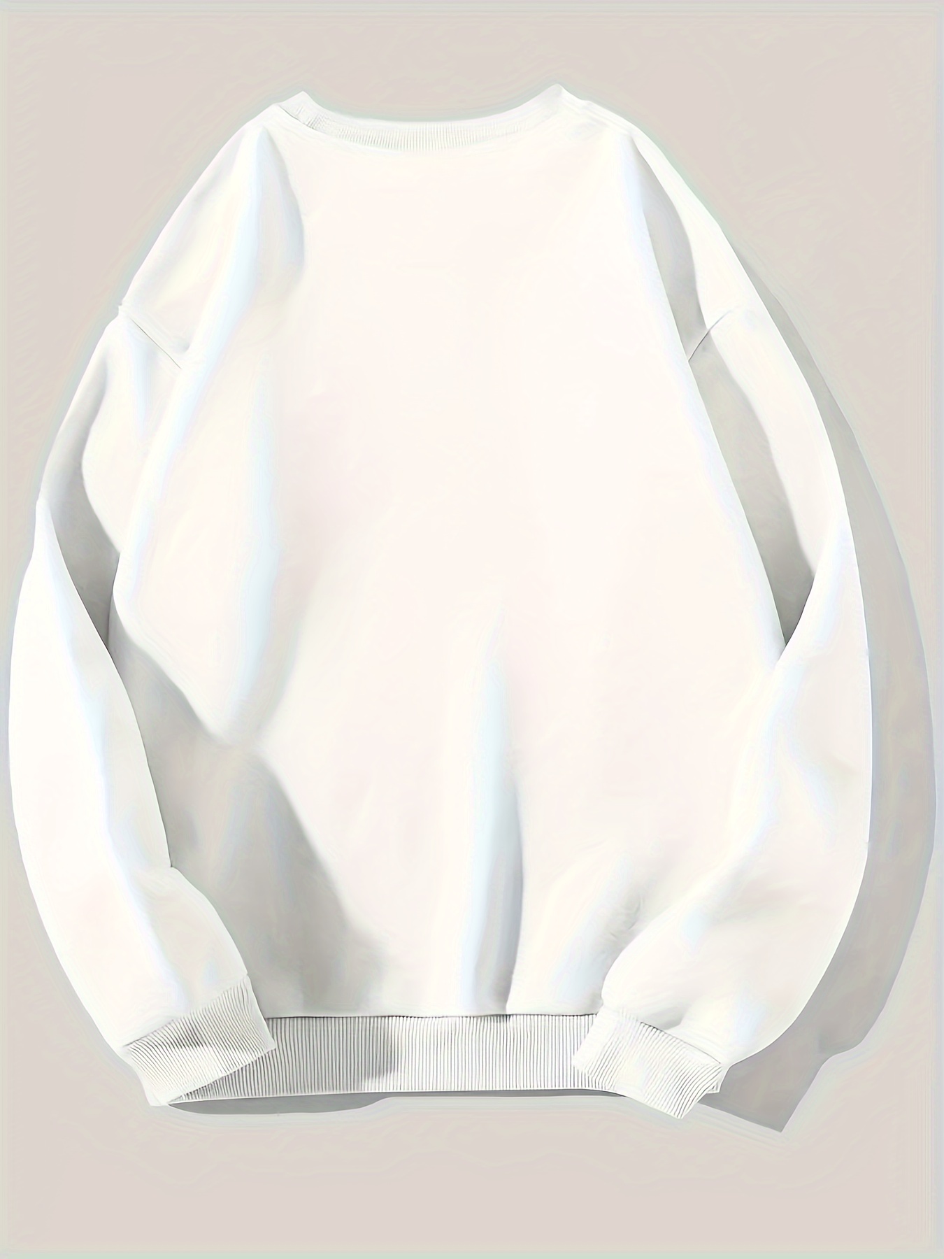 letter print sweatshirt crew neck casual sweatshirt for winter details 1