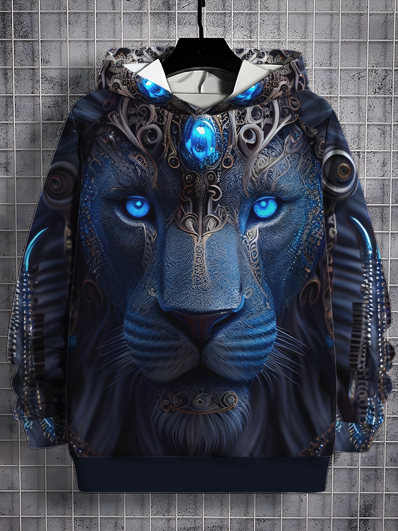 casual pullover hoodie with random polyester fiber relaxed fit digital printing machine washable details 0