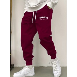 LOS ANGELES Print Sweatpants, Comfortable, Autumn/Winter Joggers