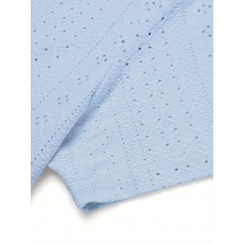 Men's Casual Button-Down Beach Shirt - Short Sleeve, Stretch Fabric, Summer Tropical Top with Turquoise Collar