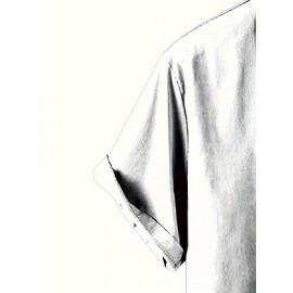 Men's Marine Style Anchor 3D Print Casual Shirt, Button Front Short Sleeve Top, Men's Clothes For Daily Wear/Party