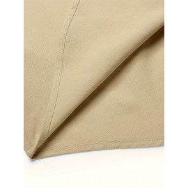 Men's Casual Button Down Cotton Shirts Short Sleeve Band Collar Beach Summer Shirt Tops