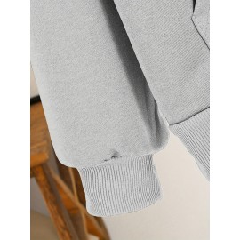 1pc Dr Pepper Print Men'S Casual Hoodie - Cozy Long Sleeve Pullover with Hood, Polyester Fabric, Regular Fit, Stretchy, for Autumn/Winter