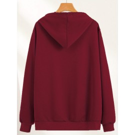 1pc Dr Pepper Print Men'S Casual Hoodie - Cozy Long Sleeve Pullover with Hood, Polyester Fabric, Regular Fit, Stretchy, for Autumn/Winter