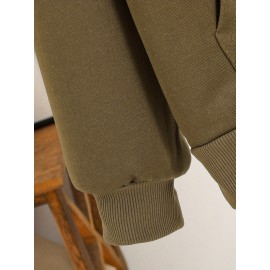 1pc Dr Pepper Print Men'S Casual Hoodie - Cozy Long Sleeve Pullover with Hood, Polyester Fabric, Regular Fit, Stretchy, for Autumn/Winter