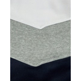 Men's Color Block Hoodie with Kangaroo Pocket and Drawstring - Comfortable and Stylish Sweatshirt for Spring and Fall